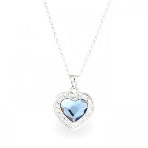 Колие с Кристали Сваровски/Swarovski Heart, Montana